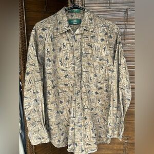 Vintage Orvis Heavy Cotton Shirt: Fly Fishing Medium Mens